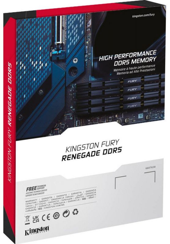 Пам'ять ПК Kingston DDR5 32GB KIT (16GBx2) 8000 FURY Renegade XMP Срібний