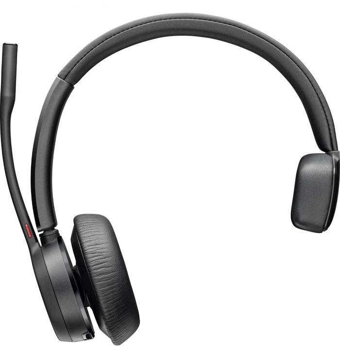 Гарнітура комп'ютерна моно On-ear Poly Voyager 4310-M з адаптером BT700, USB-A, Bluetooth, всеспрямований, Acoustic fence, сертифікат Microsoft Teams, чорний
