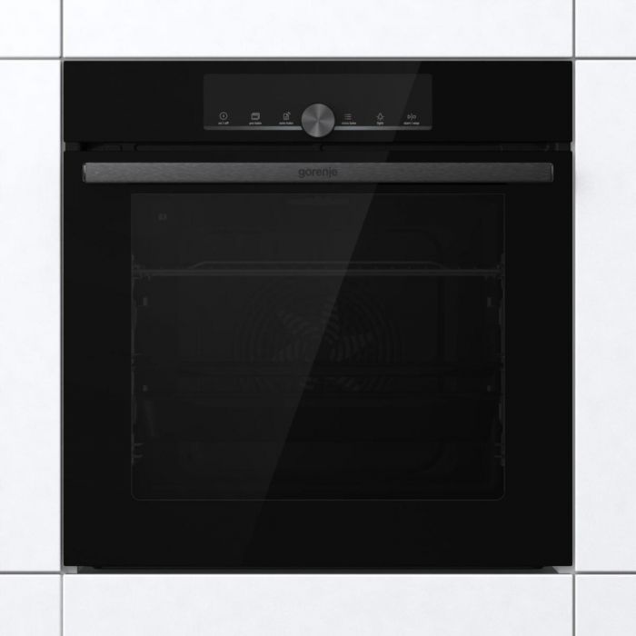 Духова шафа Gorenje електрична, 77л, A+, пара, дисплей, IconTouch, чорний