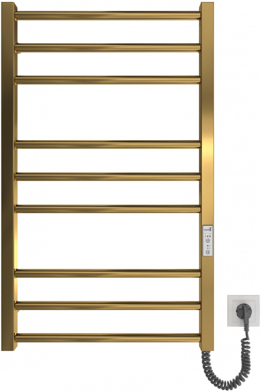 Рушникосушка Mario електрична Преміум Класік-ITR K, 800х500х80мм, таймер-регулятор, нерж.сталь, золото