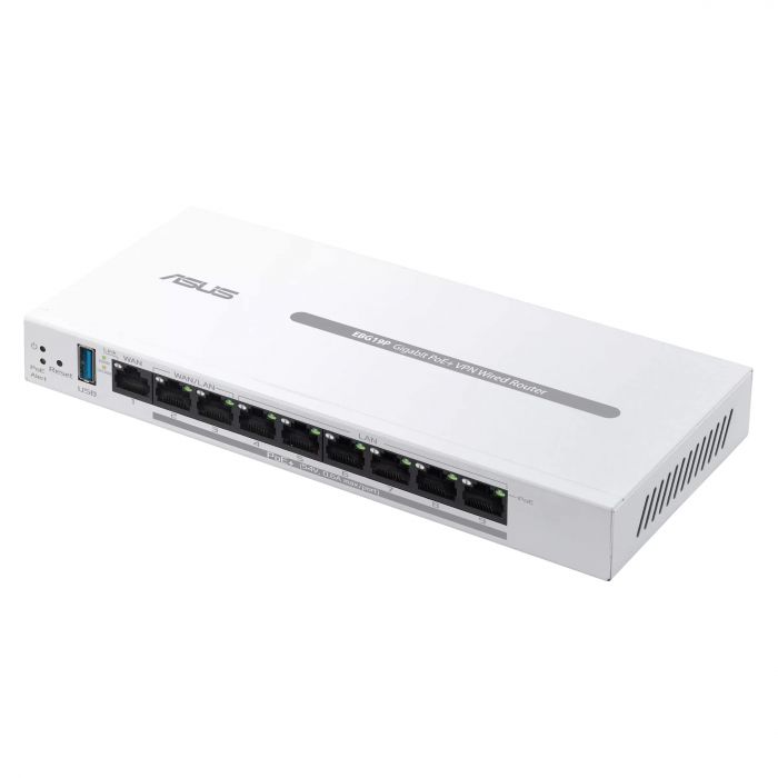 Маршрутизатор ASUS ExpertWiFi EBG19P 8xGE LAN (8xPoE), 1xGE WAN,  1xUSB 3.2, 123W, BT