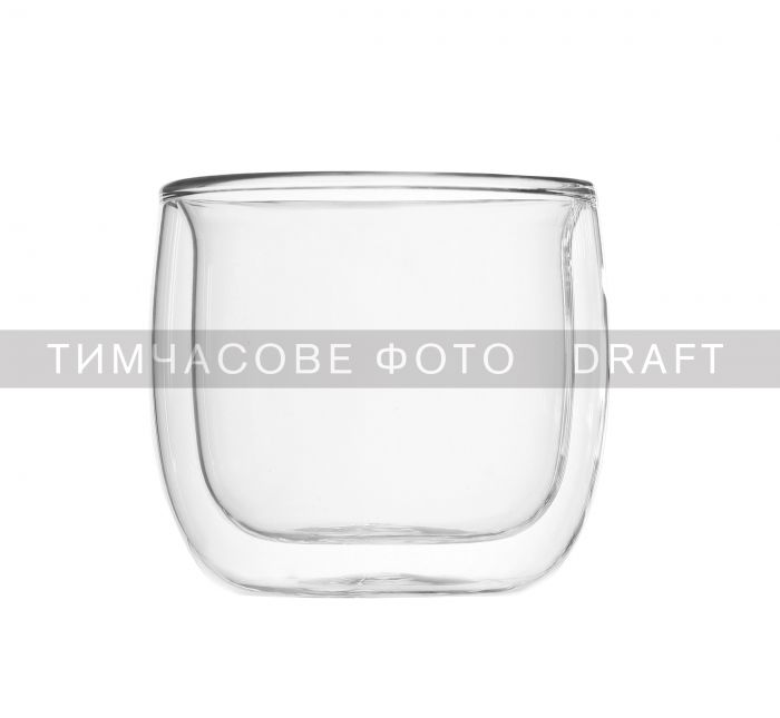 Набір чашок з подвійними стінками Ardesto, 260мл, 2шт, боросилікатне скло, прозорий