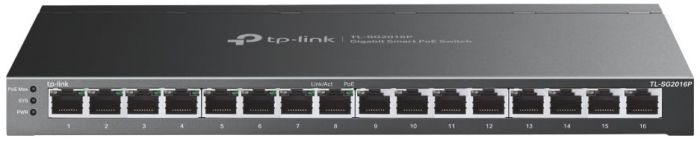 Комутатор TP-LINK TL-SG2016P 16xGE (8xPoE), 120Вт, WebSmart