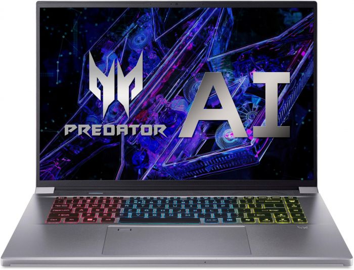 Ноутбук Acer Predator Triton Neo 16 PTN16-51 16" WQXGA 3.2K, Intel U9-185H, 32GB, F1TB, NVD4070-8, Lin, сріблястий