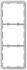 Рамка для вимикача на 3 секції Ajax Frame 3 seats for LightSwitch Vertical