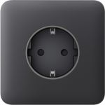 Передня панель для вбудованої розетки Ajax SoloCover for Outlet Basic, graphite