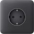 Передня панель для вбудованої розетки Ajax SoloCover for Outlet Basic, graphite