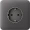 Передня панель для вбудованої розетки Ajax SoloCover for Outlet Basic, grey