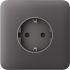 Передня панель для вбудованої розетки Ajax SoloCover for Outlet Basic, grey