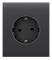 Центральна панель для вбудованої розетки Ajax CenterCover for Outlet Basic, graphite