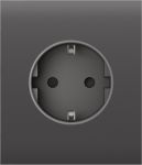 Центральна панель для вбудованої розетки Ajax CenterCover for Outlet Basic, grey