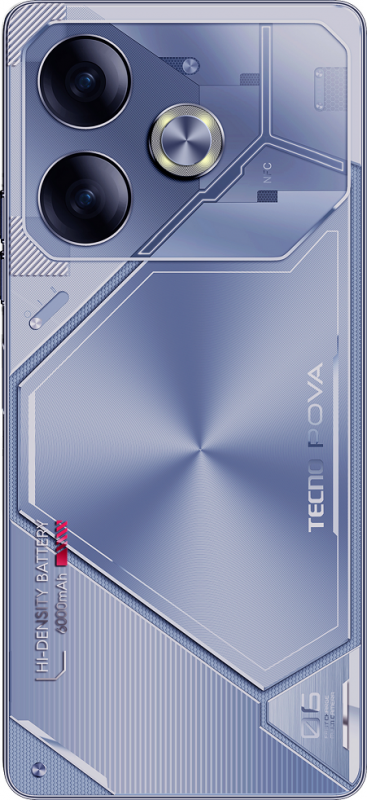 Смартфон TECNO POVA 6 (LI7) 6.78" 12/256ГБ, 2SIM, 6000мА•год, Interstellar Blue