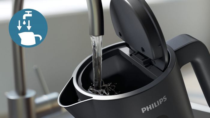 Електрочайник Philips Series 1000, Strix, пластик, мат, чорний