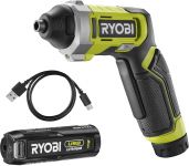 Викрутка акумуляторна Ryobi RSD4-120T 4В USB Lithium акб 1х2А·год 5Нм 200об·хв кейс для зберігання 10 насадок 0.37кг Викрутка акумуляторна Ryobi RSD4-120T 4В USB Lithium акб 1х2А·год 5Нм 200об·хв кейс для зберігання 10 насадок 0.37кг
