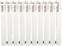 Радіатор біметалевий AAA 500/96 10 секцій 546x80x96мм бокове підкл. 1900 Вт білий