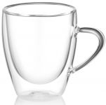 Набір чашок з ручками і подвійними стінками Ardesto, 150мл, 2шт, боросилікатне скло, прозорий