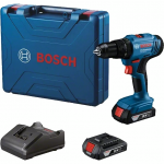 Шурупокрут-дриль ударний акумуляторний Bosch GSB 183-LI 18В 2х2А·год 21-56Нм 374-1815об·хв кейс 1.2кг Шурупокрут-дриль ударний акумуляторний Bosch GSB 183-LI 18В 2х2А·год 21-56Нм 374-1815об·хв кейс 1.2кг