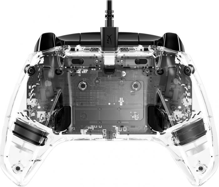 Геймпад HyperX Clutch Gladiate RGB, Xbox, PC, USB-A, прозорий