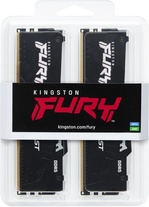 Пам'ять ПК Kingston DDR5 16GB KIT (8GBx2) 6000 FURY Beast RGB