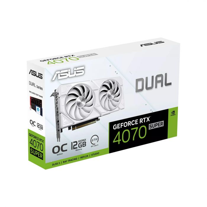 Відеокарта ASUS GeForce RTX 4070 SUPER 12GB GDDR6X EVO білий DUAL-RTX4070S-O12G-EVO-WHITE