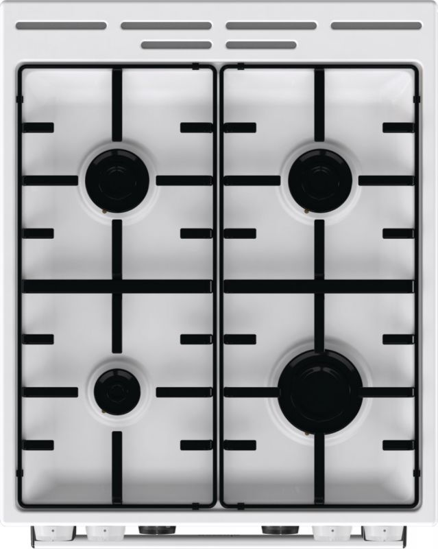 Плита Gorenje комбінована, 62л, 50x60см, дисплей, IconLed, емальовані, білий