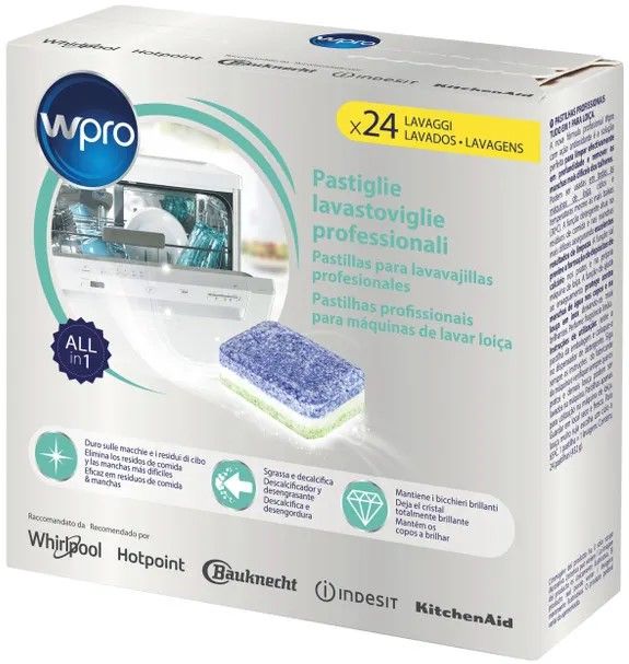 Таблетки для п/м Whirlpool - Wpro, 24 таб. в упаковці