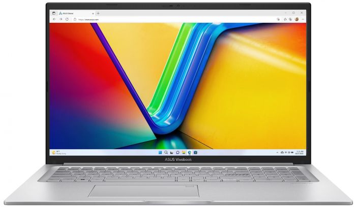 Ноутбук ASUS Vivobook 17 X1704ZA-AU386 17.3" FHD IPS, Intel i5-1235U, 8GB, F512GB, UMA, NoOS, Сріблястий