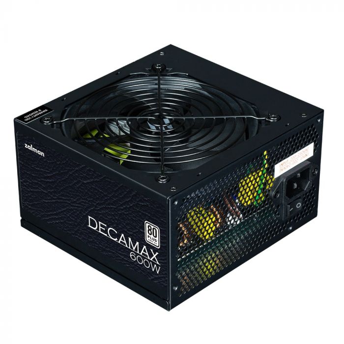 Блок живлення Zalman Decamax  (600W) 85%, 80 Plus, 120мм, 1xMB 24pin(20+4), 1xCPU 8pin(4+4), 3xMolex, 6xSATA, 2xPCIe 8pin(6+2)