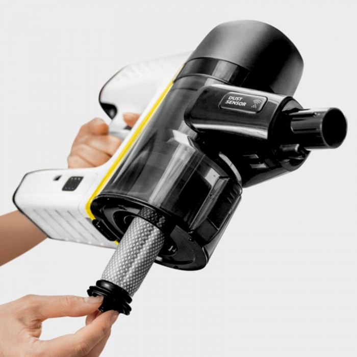 Пилосос Karcher безпровідний VC 7 Cordless yourMax, 350Вт, конт пил -0.8л, автон. робота до 60хв, вага-2.57кг, HEPA 12, білий