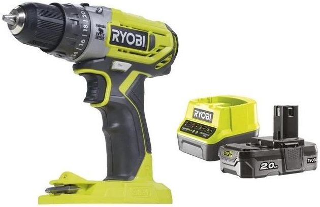 Шурупокрут-дриль ударний акумуляторний Ryobi ONE+ R18PD2-120B 18В 1х2А·год ЗП 40Нм 400·1350об·хв 1.03кг