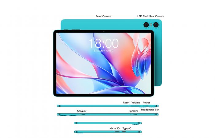 Планшет Teclast P30 10,1" 4ГБ, 64ГБ, 6000мА•год, Android, блакитний