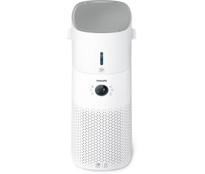 Кліматичний комплекс PHILIPS очист+зволож. Series 3000, 130м2, 505м3/год, диспл., НЕРА,попередн.вугільних. фільтр, Wi-Fi, 6 реж., біл