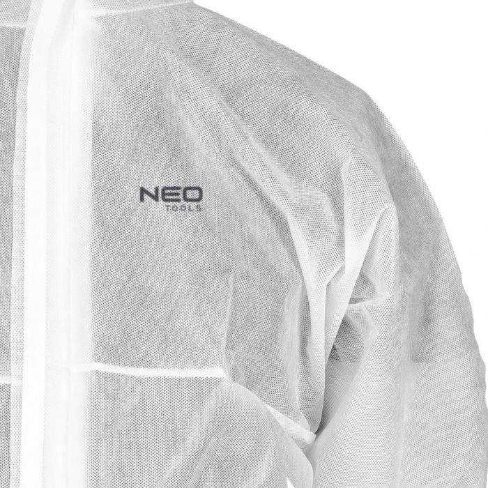 Костюм для фарбування Neo Tools, матеріал нетканий поліпропілен, щільність 50 г/м2, розмір XL, білий