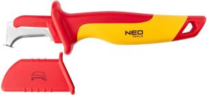 Ніж монтерський Neo Tools, діелектричний, для робіт під напругою 1000В, вигнуте лезо, 180мм