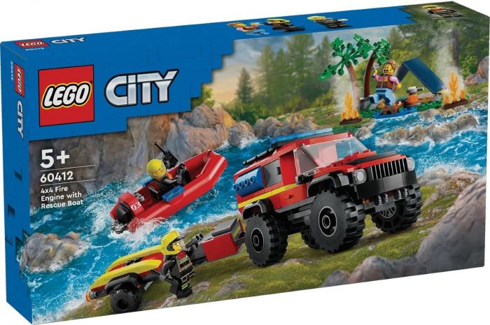 Конструктор LEGO City Пожежний позашляховик з рятувальним човном