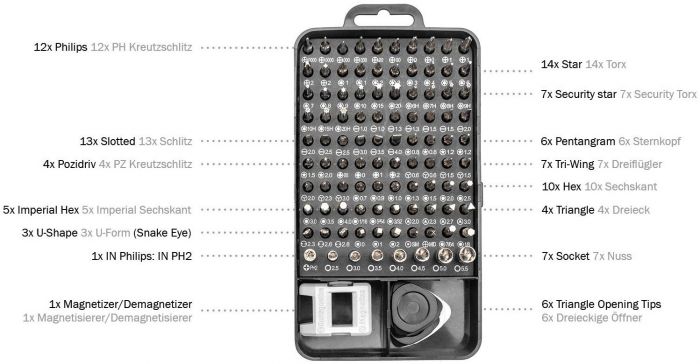 Набір викруток DIGITUS Precision Screwdriver Set 115