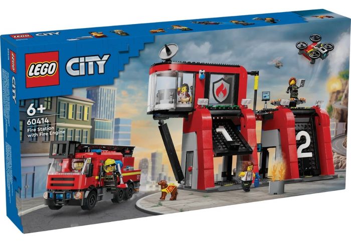 Конструктор LEGO City Пожежне депо з пожежною машиною