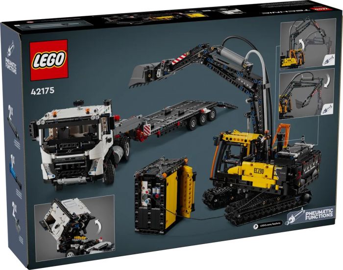 Конструктор LEGO Technic Вантажівка Volvo FMX і Електричний екскаватор EC230