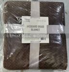 Плед Ardesto Jacquard Braid 200х220см, 100% поліестер, коричневий