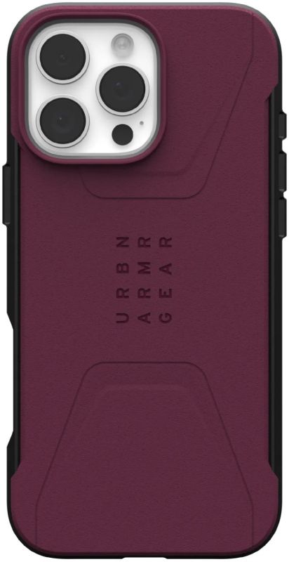 Чохол UAG для iPhone 16 Pro Max, Civilian Magsafe, Bordeaux