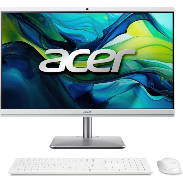 Комп'ютер персональний моноблок Acer Aspire C24-195ES 23.8" FHD Intel U7-155U, 32GB, F1TB, UMA, WiFi, кл+м, 3р, без ОС, сірий