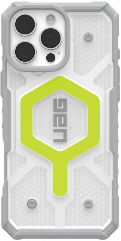 Чохол UAG для iPhone 16 Pro Max, Pathfinder Clear Magsafe, Active Neon