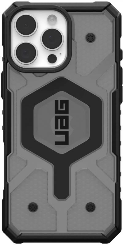 Чохол UAG для iPhone 16 Pro Max, Pathfinder Clear Magsafe, Ash