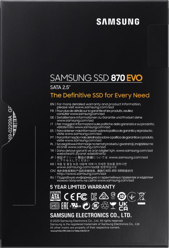 Накопичувач SSD Samsung 2.5" 4TB SATA 870EVO