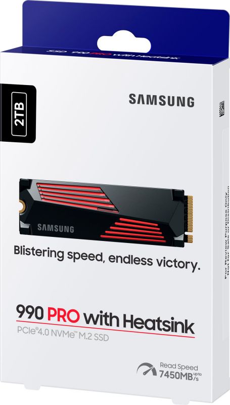 Накопичувач SSD Samsung M.2 2TB PCIe 4.0 990PRO + радіатор