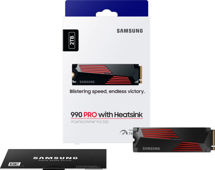 Накопичувач SSD Samsung M.2 2TB PCIe 4.0 990PRO + радіатор