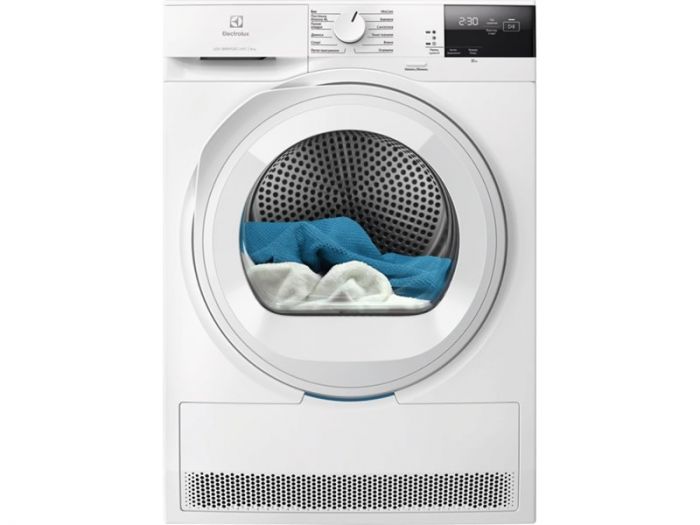 Сушильна машина Electrolux тепловий насос, 8кг, A++, 64см, дисплей, білий