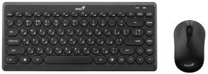 Комплект клавіатура та миша Genius LuxeMate Q-8000, WL, EN/UKR, чорний