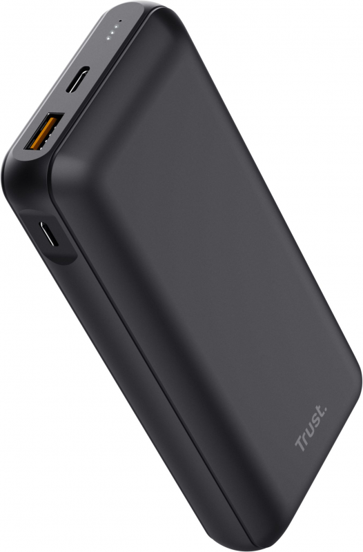 Акумулятор портативний літій-іонний power bank Trust Redoh, 20000мА·год, USB-A/2хUSB-C, 18W, QC 3.0, PD, чорний