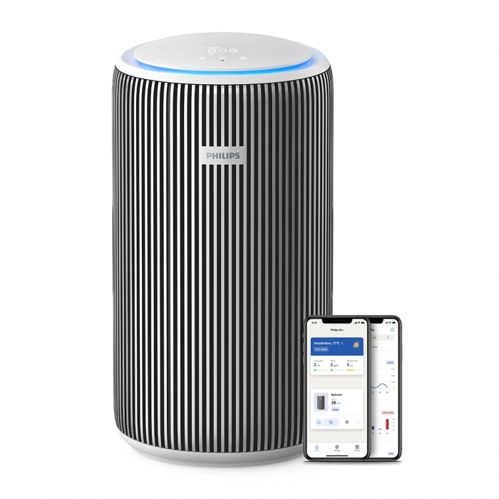 Очисник повітря Philips Series 3200, 135м2, 520м3/год, HEPA +вугільний фільтр, Wi-Fi, 5 режими, сріблясто-білий